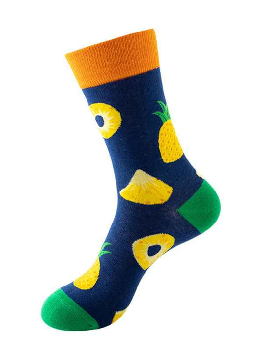 New one-size-fits-all street fashion trend socks fruit pattern design trendy brand socks