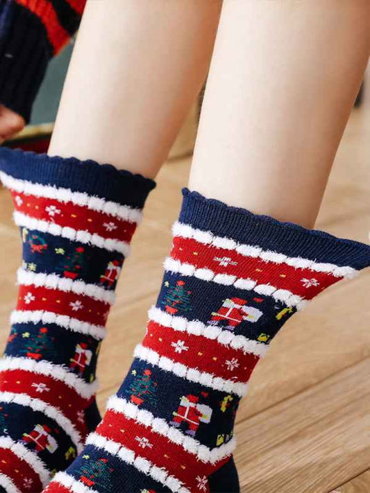 New autumn and winter woolen socks Christmas mid-calf socks Christmas socks