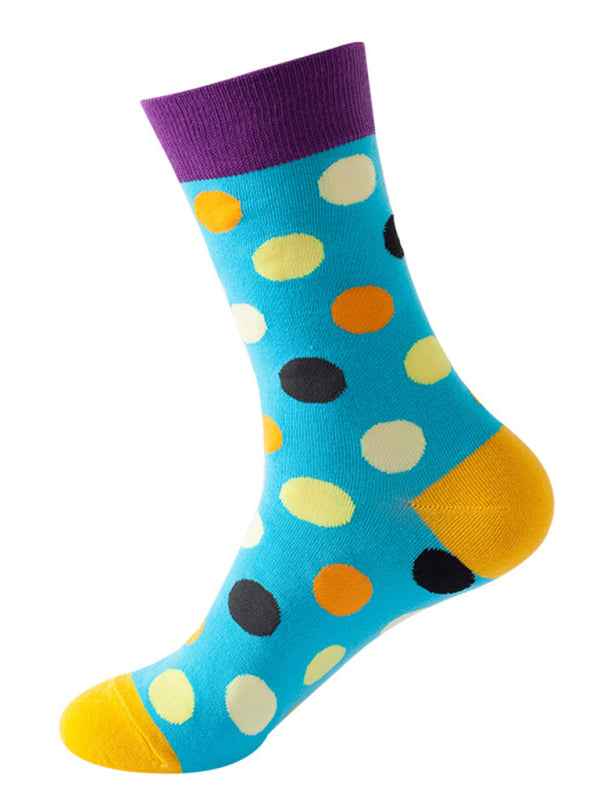 New trendy fun polka dot pattern mid-calf socks