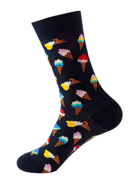 New trendy fun polka dot pattern mid-calf socks