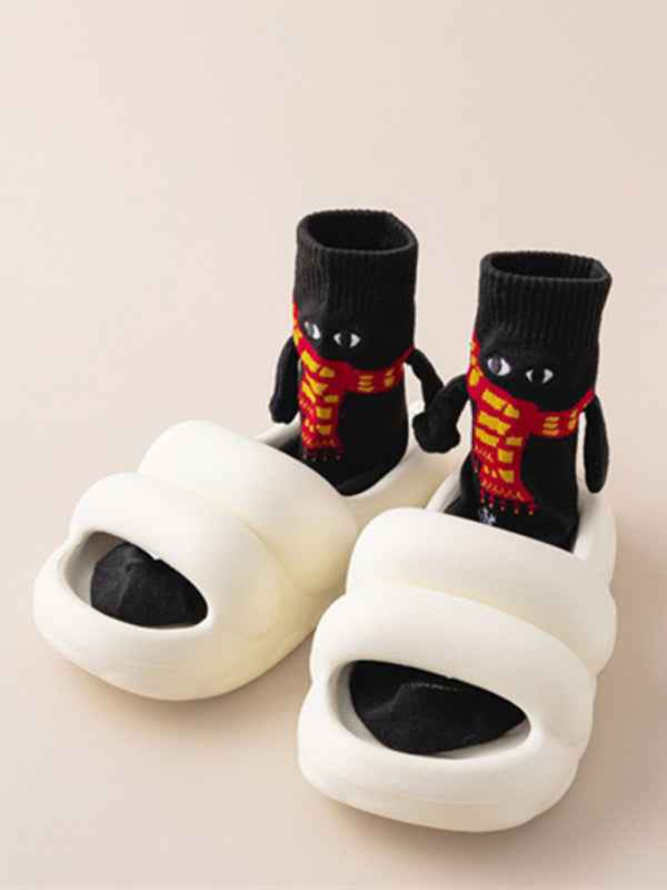 New Christmas gift knitted holding hands socks magnetic socks funny personalized couple socks