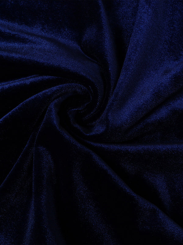 Gold velvet V-neck bodycon and sexy pleated wrap dress Shello's Creative Boutique