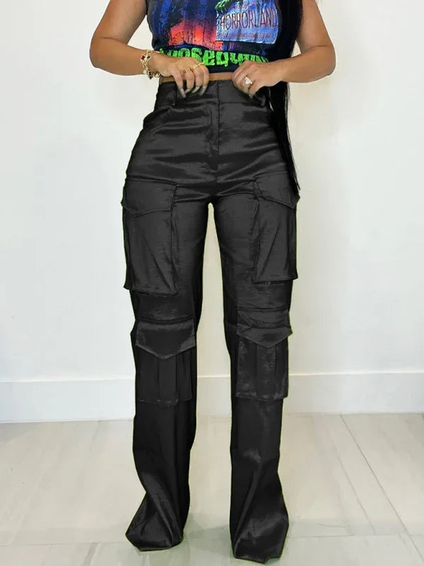 Women's Casual Multi-Pocket Cargo Trousers – Functional Style Meets Everyday Comfort - Shello's Creative Boutique
