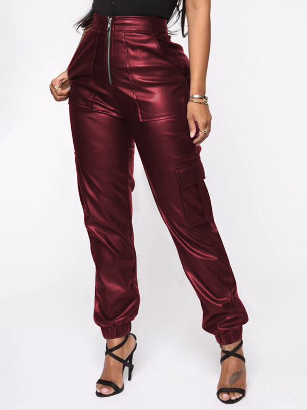 Women's Fashionable Multiple Pocket Cargo Pants Shello's Creative Boutique