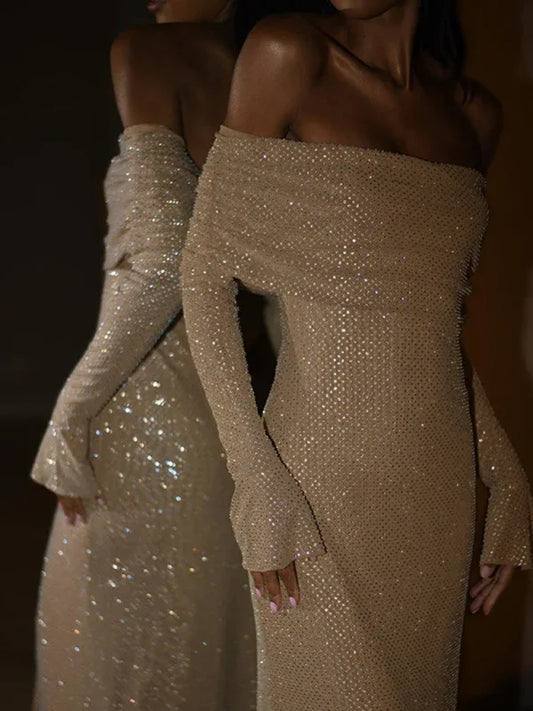 Women's Sexy Slim Fit Boat Neck Dress - Shello's Creative Boutique