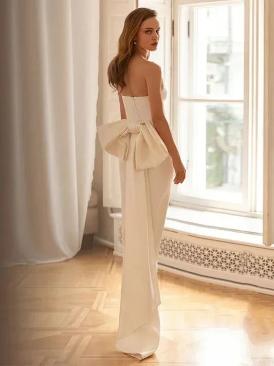 Women's New Simple White Tube Top Slim Dress - Shello's Creative Boutique