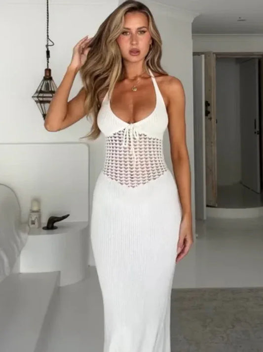 New Women's Fashionable Halterneck Backless Dress - Bold, Sexy & Stunning Womens Halterneck Backless Dress - Shello's Creative Boutique