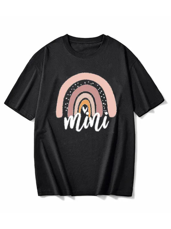 New Rainbow Mama and Mini Family printed short-sleeved T-shirt (children's version) - Shello's Creative Boutique