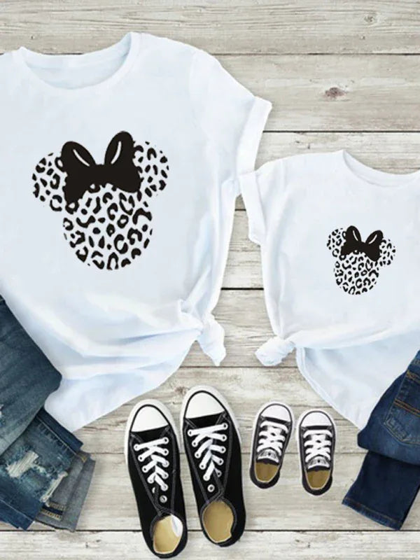 New Mama and Mini Family printed short-sleeved T-shirt (children's version) - Shello's Creative Boutique