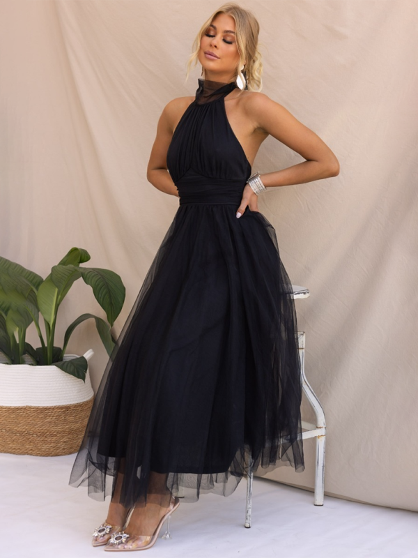 New style halter neck mesh turtleneck dress Shello's Creative Boutique