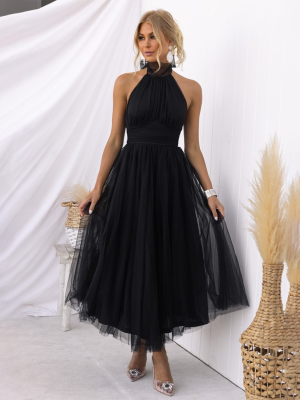 New style halter neck mesh turtleneck dress Shello's Creative Boutique