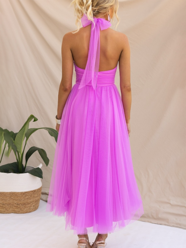 New style halter neck mesh turtleneck dress Shello's Creative Boutique