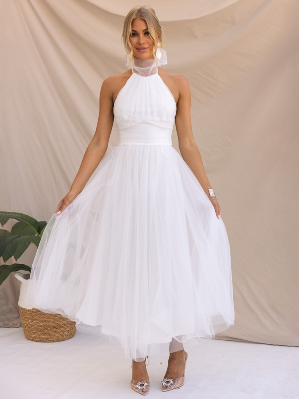 New style halter neck mesh turtleneck dress Shello's Creative Boutique