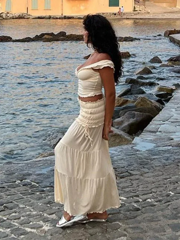 New Women's Sexy Navel-Baring Two-Piece Set - Shello's Creative Boutique