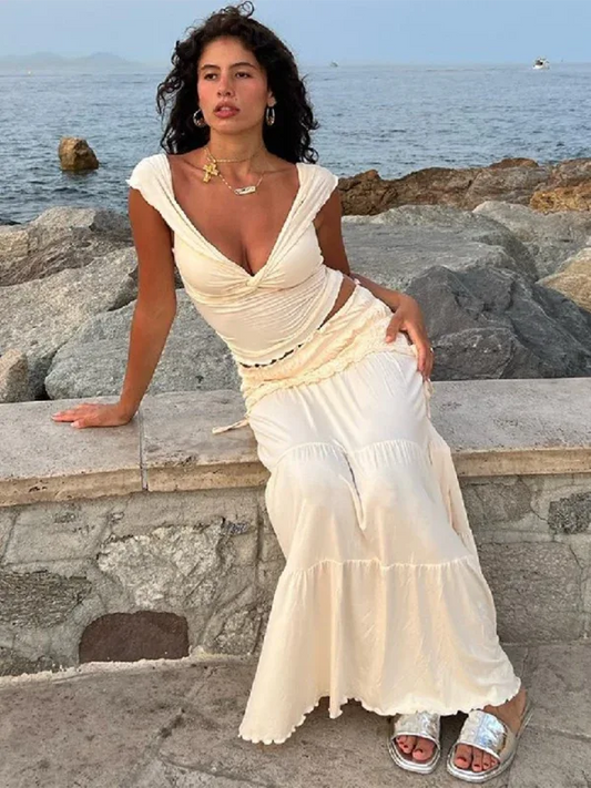 New Women's Sexy Navel-Baring Two-Piece Set - Shello's Creative Boutique