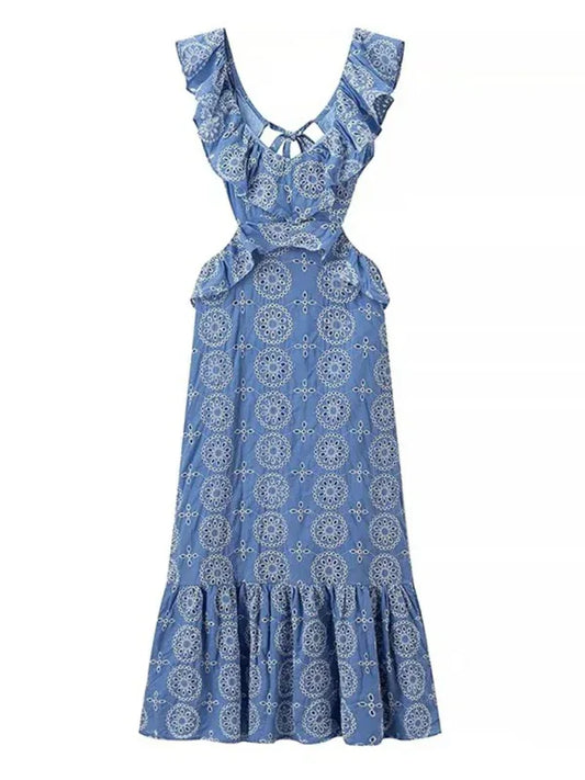 Women's Heavy Embroidery Dress - Where Romance Meets Elegance - Shello's Creative Boutique