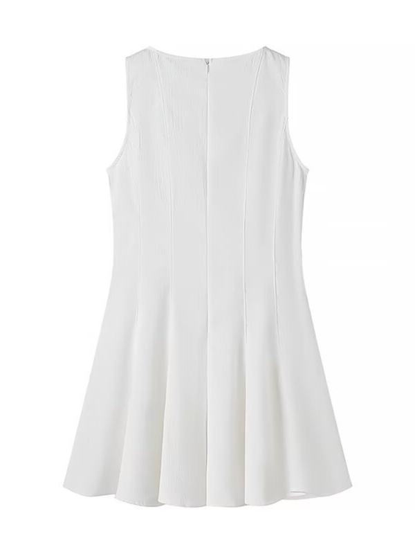 Ladies new sleeveless round neck short dress Shello's Creative Boutique