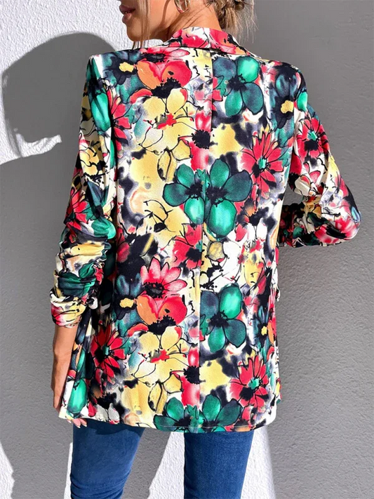 Women's Slim Suit Jacket - Tailored Fit for Effortless Elegance and Long Sleeve Style - Shello's Creative Boutique