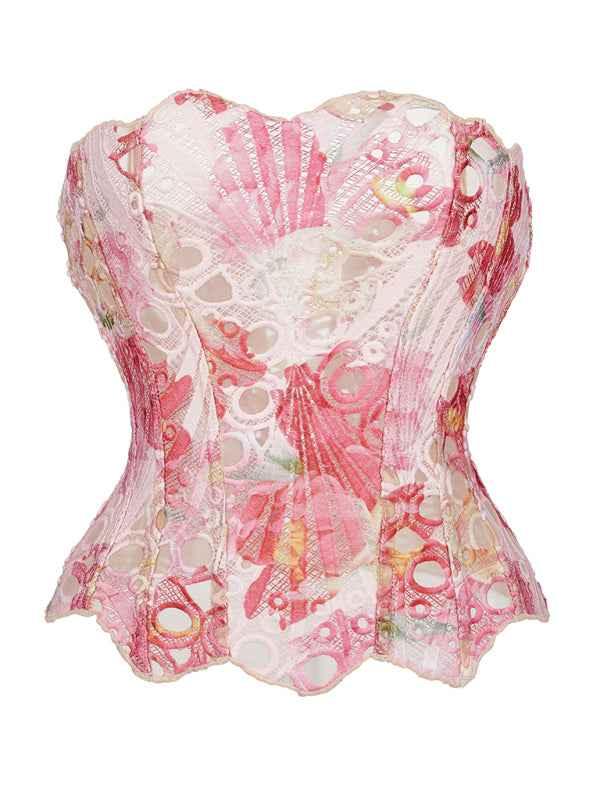 Irregular Lace Double Layer Fitted Floral Print Shapewear—Elegant and Flattering - Shello's Creative Boutique