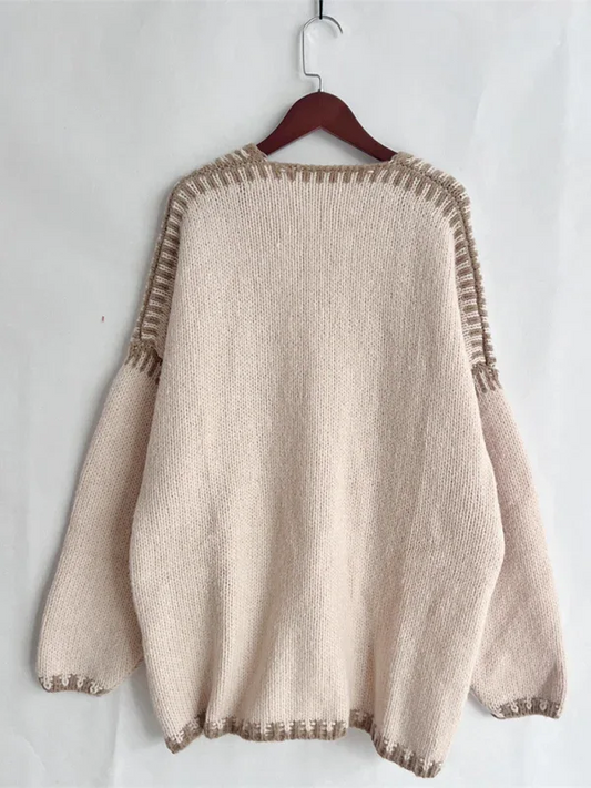 Knit Sweater Cardigan Solid Colour Loose Jacket – Cozy and Stylish - Shello's Creative Boutique
