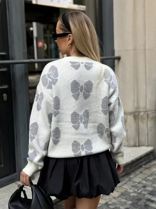 Butterfly Knit Pullover Sweater for Women - Chic and Comfortable Loose Yardage Design - Shello's Creative Boutique