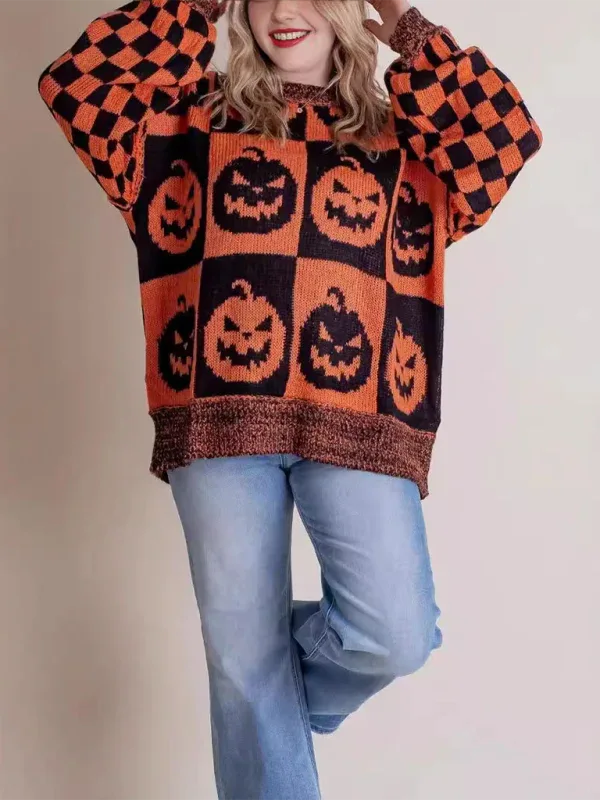 Halloween Loose Crew Neck Sweater - Shello's Creative Boutique