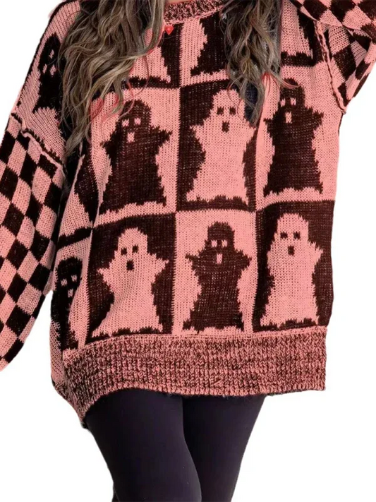 Halloween Loose Crew Neck Sweater - Shello's Creative Boutique