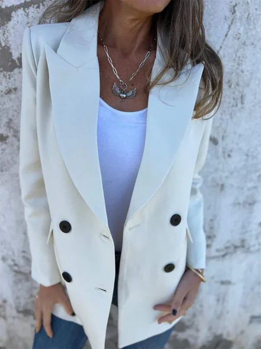 Women Long Sleeve Blazer - Stylish Solid Colour Blazer for Comfort and Fashion - Shello's Creative Boutique