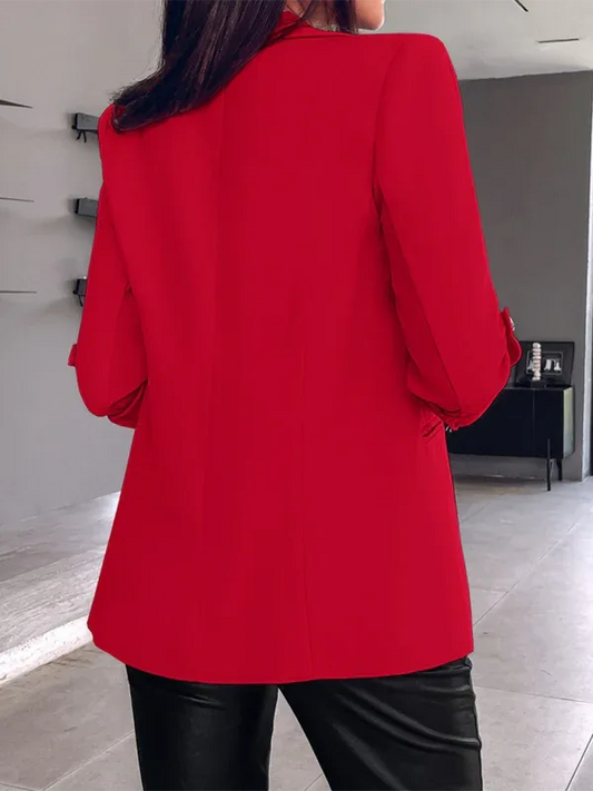 Women Stylish Blazer with Sleeves and Buttons - Shello's Creative Boutique