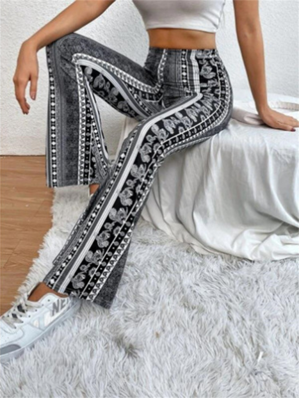 Boho Printed Skinny Micro Slim Sexy Casual Pants—Chic and Free-Spirited