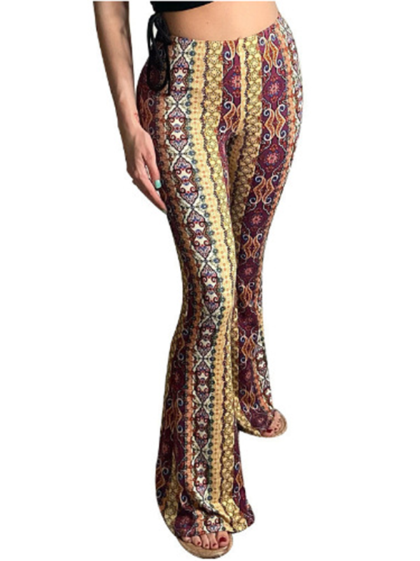 Boho Printed Skinny Micro Slim Sexy Casual Pants—Chic and Free-Spirited