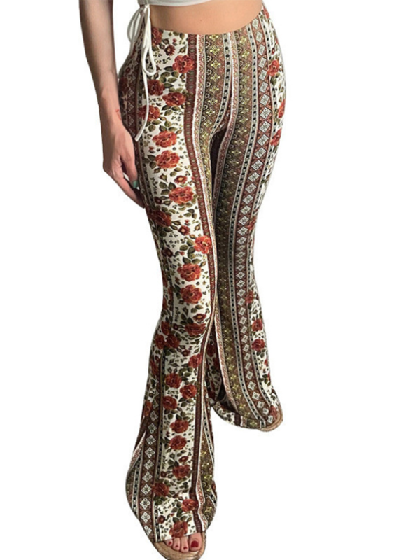 Boho Printed Skinny Micro Slim Sexy Casual Pants—Chic and Free-Spirited