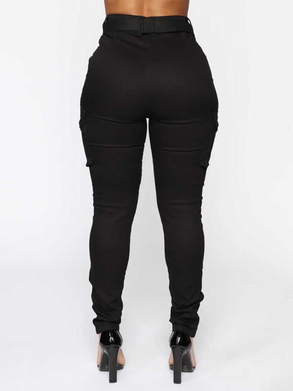 Workwear Stretch Pants with Belt Shello's Creative Boutique