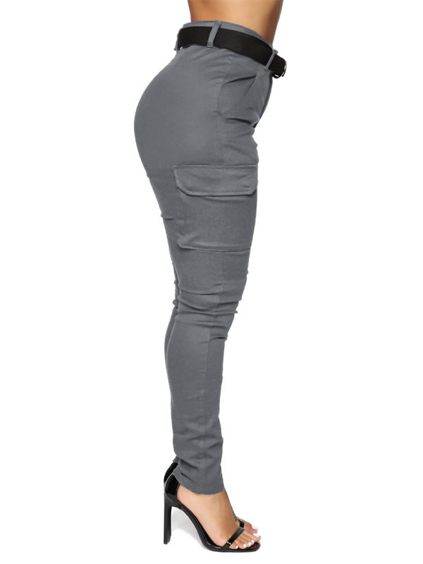 Workwear Stretch Pants with Belt Shello's Creative Boutique