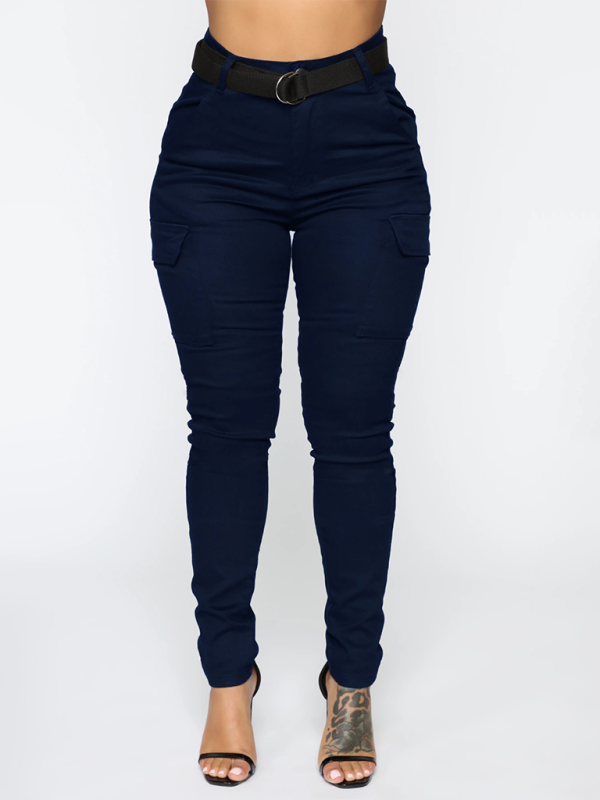Workwear Stretch Pants with Belt Shello's Creative Boutique