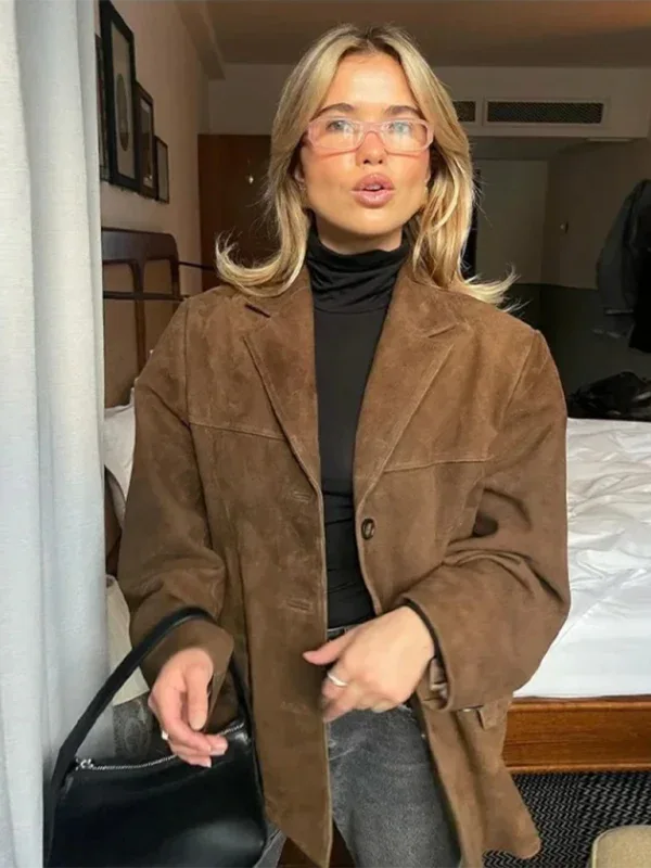 Vintage Suede Jacket Coat – Timeless Elegance and Everyday Comfort! - Shello's Creative Boutique