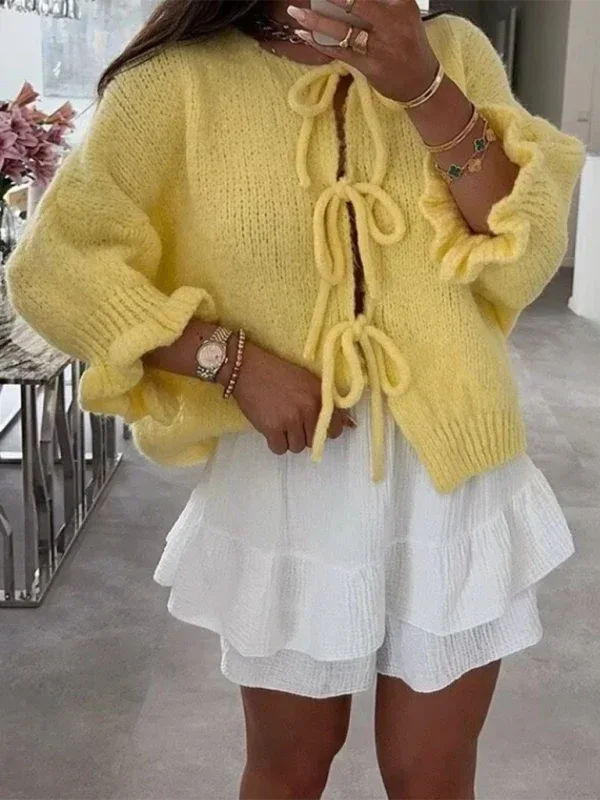 Yellow Knit Sweater Vest – Brighten Your Wardrobe with Effortless Style - Shello's Creative Boutique