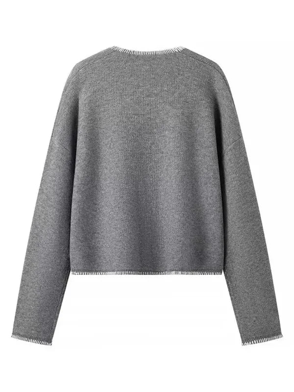 Double Pocket Knit Sweater - Elevate Your Everyday Look with Cozy Elegance - Shello's Creative Boutique