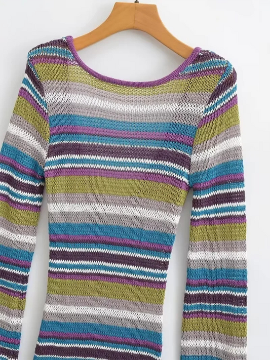 Striped Knit Dress – Effortless Elegance for the Modern Wardrobe