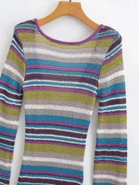 Striped Knit Dress – Effortless Elegance for the Modern Wardrobe - Shello's Creative Boutique