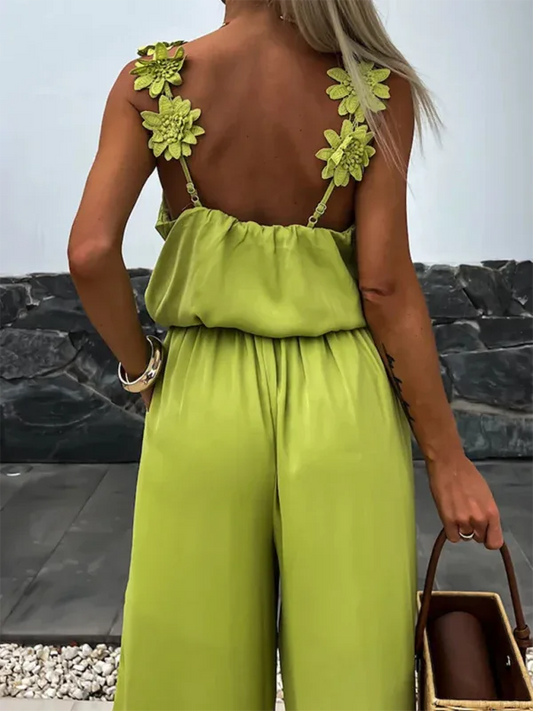 New Casual Loose Jumpsuit with Sleeveless Design and Pockets for Effortless Style - Shello's Creative Boutique