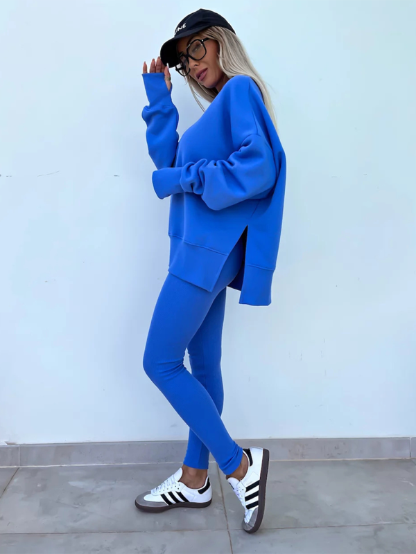 New style casual tight pants loose sweater suit two piece set Shello's Creative Boutique