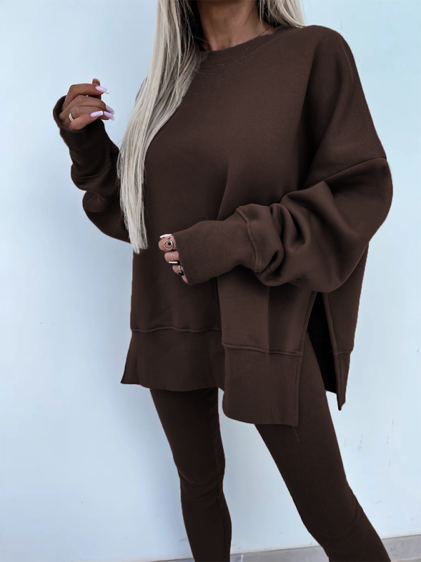 New style casual tight pants loose sweater suit two piece set Shello's Creative Boutique