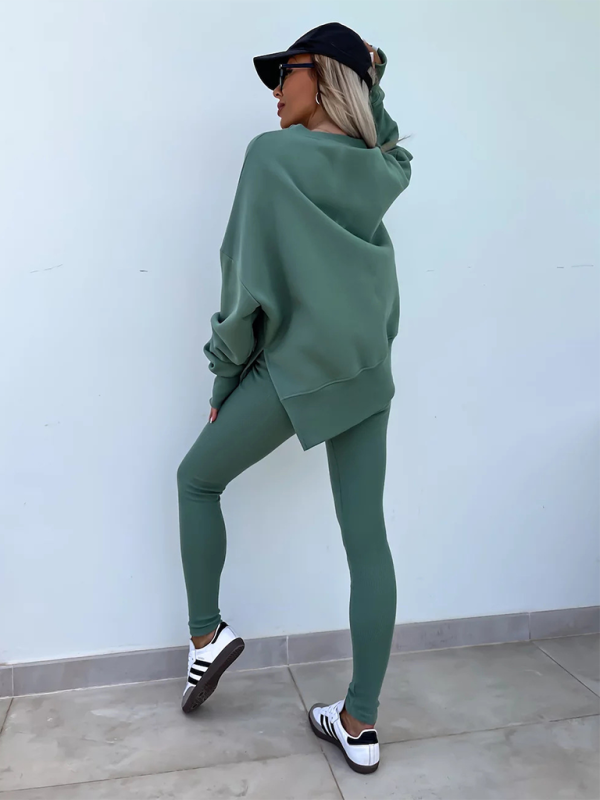 New style casual tight pants loose sweater suit two piece set Shello's Creative Boutique