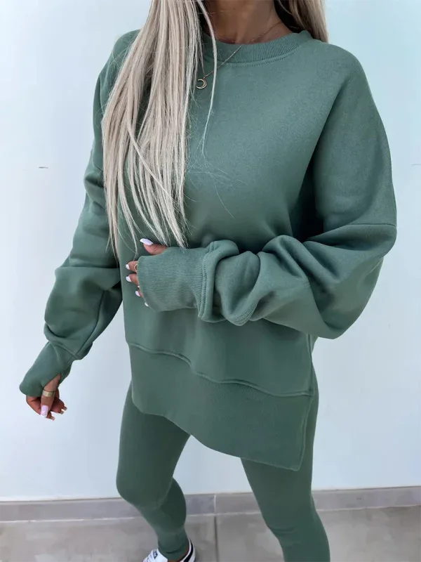 New Style Casual Sweater Two Piece Set: Tight Pants and Loose Sweater Outfit - Shello's Creative Boutique