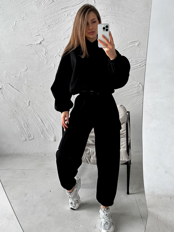 Ladies New Fashion Sports Casual Sweater Set