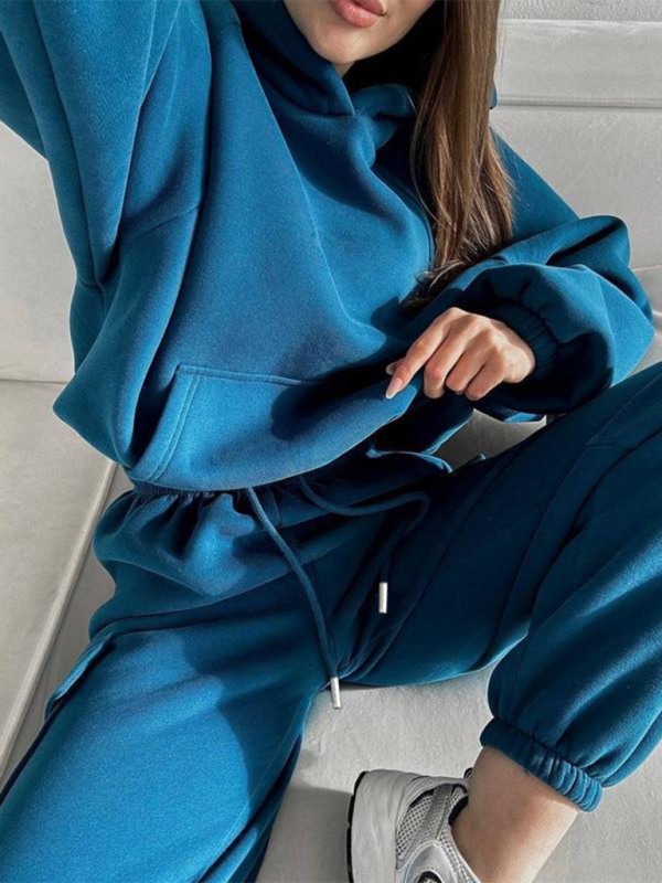 Ladies New Fashion Sports Casual Sweater Set