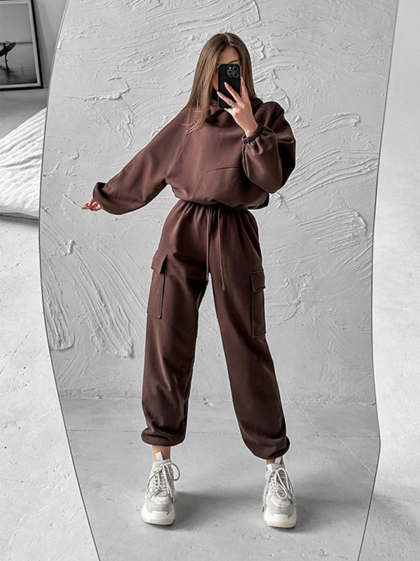 Ladies New Fashion Sports Casual Sweater Set