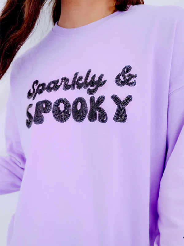 Halloween Skeleton Man Sequin Top Long Sleeve Pullover Sweatshirt Shello's Creative Boutique