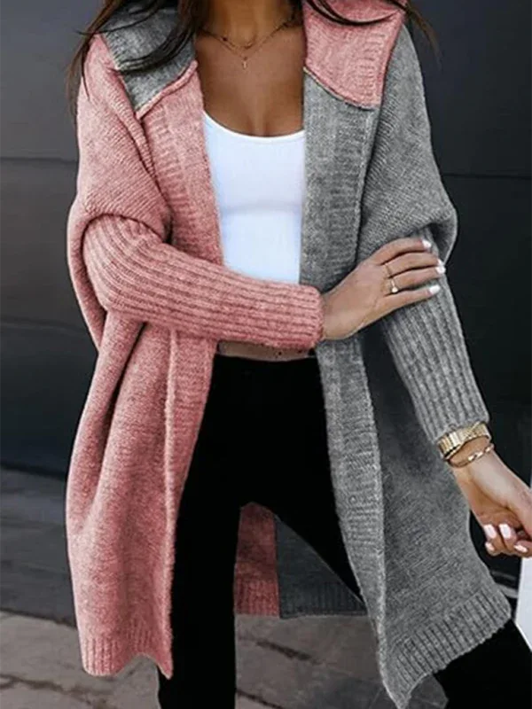 Eprolo Women's Open Cardigan Hooded Loose Knitted Sweater – Chic and Comfortable Daily Wardrobe Essential - Shello's Creative Boutique